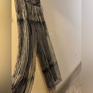 Black striped jumpsuit